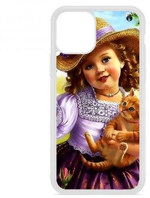 PRINTED Phone Cover FOR IPHONE 13 PRO Classic Girl Holding Cat