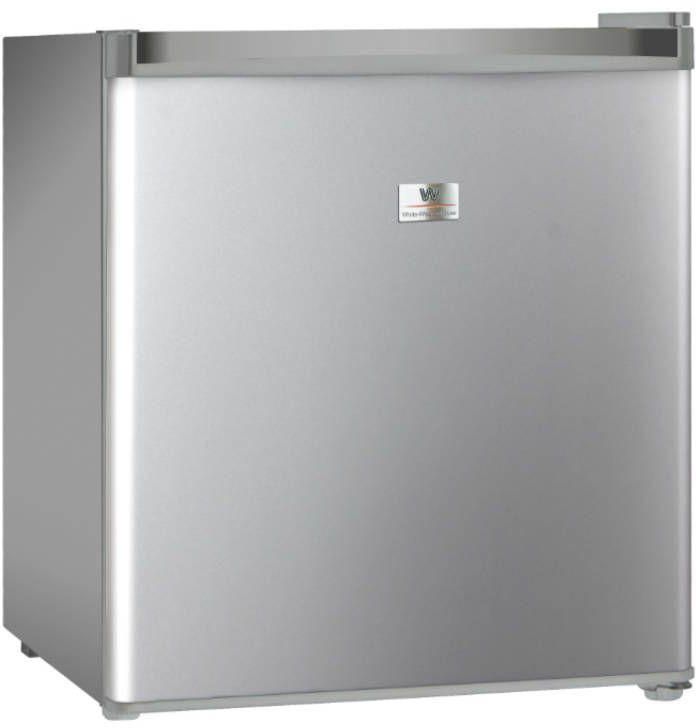 White Westinghouse WWMR9KS46 Single Door Minibar Refrigerator 42L Reversible Door Silver