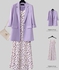 Fashionable women's suit New temperament large size loose suit jacket + chiffon floral suspender dress Suit dress two-piece