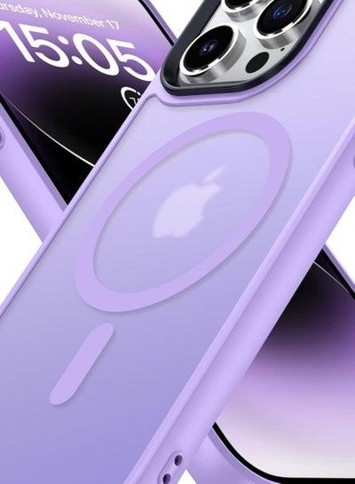 حالة مغناطيسية لـ iPhone 11 Pro Max Case متوافقة مع حماية Magsafe العسكرية للحماية الصدمة الشفافة غير اللامعة في حالة هاتف مضاد للصدمات (Light Purple)