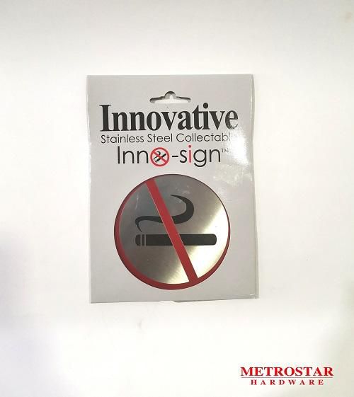 Innovative Stainless Steel Collectable Inno Sign "No Smoking' Round