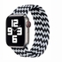 Braided Solo Band For Apple Watch Series 6/SE/5/4/3/2/1 Black/White