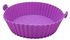 Silicone Air Fryer Liners, 6.3'' Round Reusable Air Fryer Silicone Bowls Pots Basket Covers (Purple)