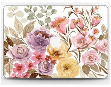 غطاء لاصق بتصميم زهور رومانسي لجهاز ماك بوك برو ريتينا 13 (2015) متعدد الألوان