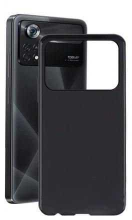 Matte Soft Silicone TPU Flexible Back Case Cover for Xiaomi Poco X4 Pro 5G Black