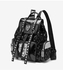 Stylish Leather Backpack - Black