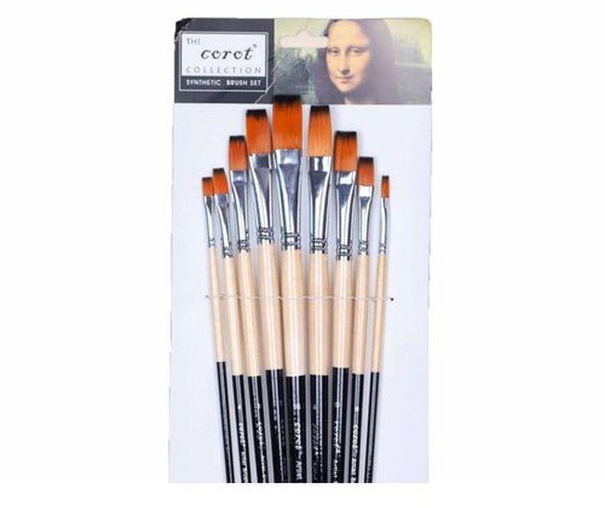 Corot Professional Flat Brush Set - 9 Pcs