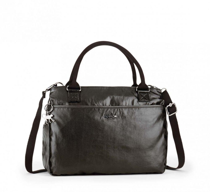 Kipling  K1665337R Caralisa Women Top-handle Bag ,Metallic Black