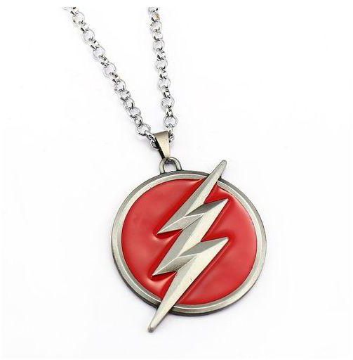 Fashion Cool SUPER HERO The Flash Necklace Lightning Logo Stainless Steel Chain Pendants Men Women's Jewelry