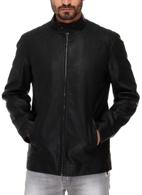 Ravin Solid Casual Jacket - Black