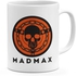 Madmax Logo Skull 11oz Coffee Mug Orange Art 11oz Ceramic Novelty Mug