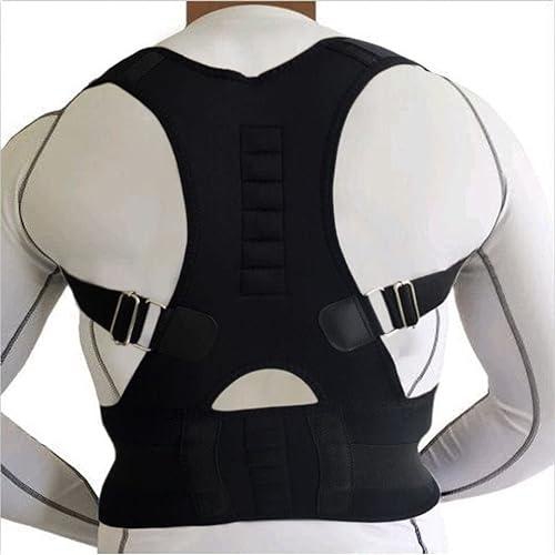 one piece magnetic back support strap waist protector upper back posture corrector neoprene waist support adjustable adult correction belt 179312020
