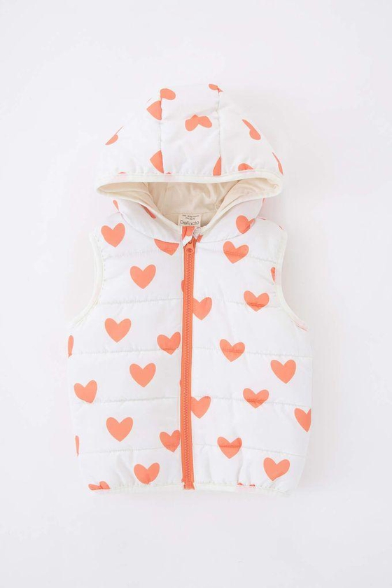 Defacto Baby Girls Water Repellent Hooded Inflatable Vest