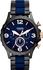 Fossil Nate Men's Blue Dial Stainless Steel Band Chronograph Watch - JR1494