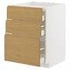 METOD / MAXIMERA Base cab f hob/3 fronts/3 drawers, white/Stensund beige, 60x60 cm - IKEA