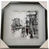 Generic Black and White framed art piece with front clear perspex not easy to break