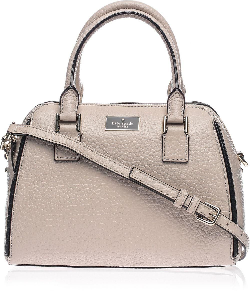 Kate Spade Leather Bag For Women,Beige - Satchels Bags