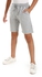 Cotton Elastic Waist Shorts - Grey