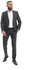 Esla Slub Dark Grey Regular Fit Classic Suit