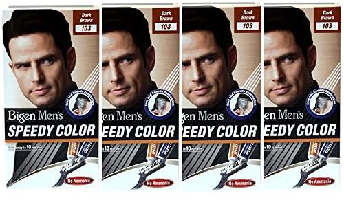 Bigen Men's Speedy Color, Dark Brown 103 (40g + 40g) 4 Pc Combo Offer Pack