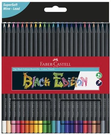 أقلام تلوين فيبر كاستل الإصدار الأسود من 24 قطعة متعدد الألوان