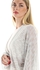 Kady Knitted Pattern Long Sleeves Kimono - Gold, White & Grey