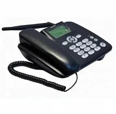 F316 Landline Table Phone With Sim Card Slot - Black
