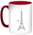 Eiffel Tower Printed Coffee Mug White/Red/Black