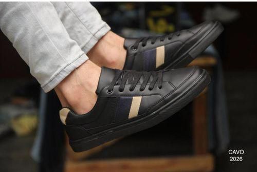 Leather Sneakers For Men - Black