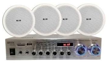 Sound System Offer 4 Ohm Ceiling Speakers & Amplifier 60W