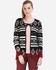 Ravin Andes Mohair Cardigan - Black, White & Red