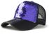 1Piece Fashion Personality Sequins Baseball Cap Casual Leather Eaves Visor Outdoor Wild Cap