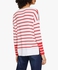 Off-White and Red Knit Striped Sweater