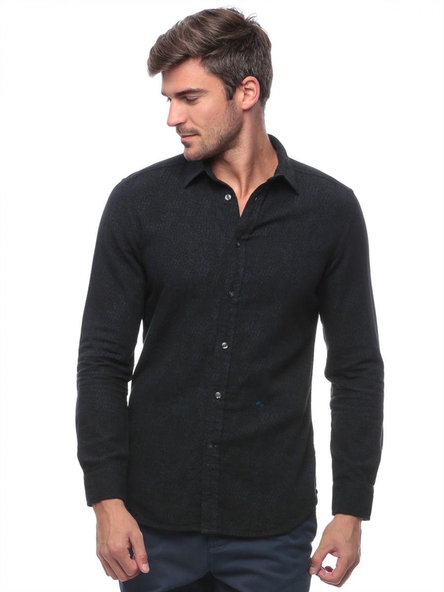 Diesel Black Cotton Shirt Neck Shirts For Men