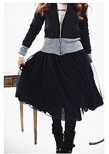 Sunweb Princess Fairy 5-Layer Tulle Bouffant Skirt (Black)