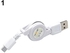 Sanwood Retractable Micro USB A To USB 2.0 B Male Cable Sync Data Charger For Android-White