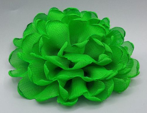 Fashion Green Classic-Vintage Burn Edge Chiffon Flower For Children Hair Accessories Artificial Fabric Flowers For Headbands