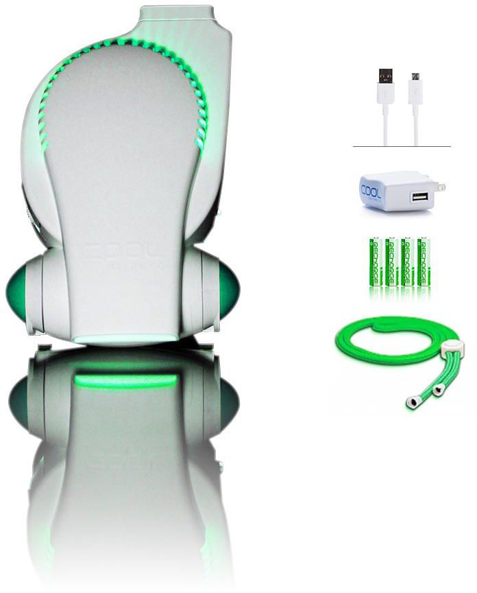 Cool On The Go Recharge Green - Rechargeable fan - Clip on fan - Car seat fan - Stroller fan