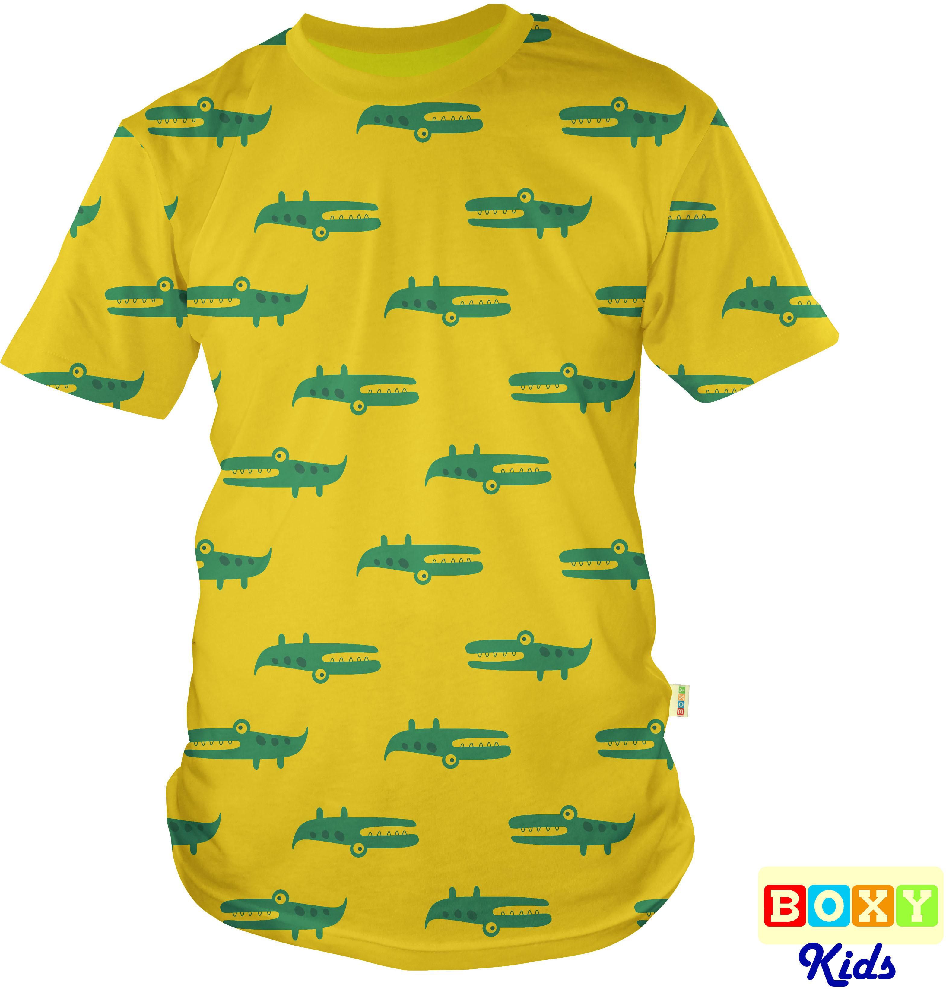 Boxy Kids Graphic Tee Clothing - 4 Sizes (Crocodile)