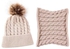 0-2 Year Baby Beanie Hats Pom Pom for Children 2Pcs Toddler Baby Girls Boys Winter Warm Knit Beanie Cap+Scarf Set (Khaki, One Size)