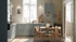 METOD High cabinet w shelves/wire basket, white/Kallarp light grey-blue, 60x60x200 cm - IKEA