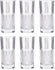 Vidivi Prisma High Quality Glass Tumbler HB 330ml Set of 6 Pieces - Transparent