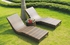 Patio Chaise Lounge Rattan Set - Single Bed