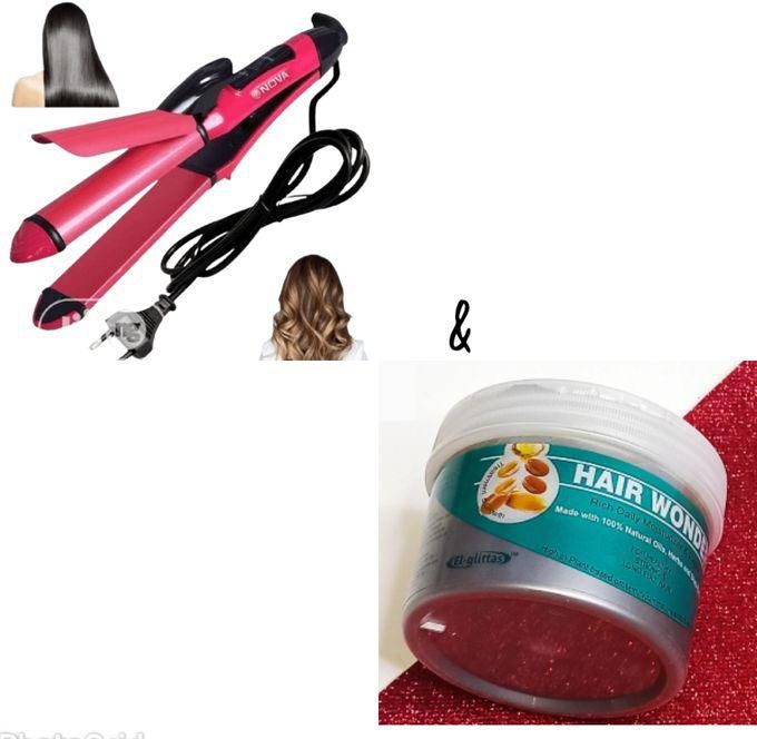 Nova Hair Straightener /curler & Hair Wonder Cream