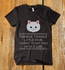 Bubushku Twinkle Cat Black Girl's Round Neck T-shirt Small