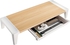 Navodesk Premium Wooden Monitor Riser With Drawer, Minimalistic Monitor Stand For iMac &amp; PC