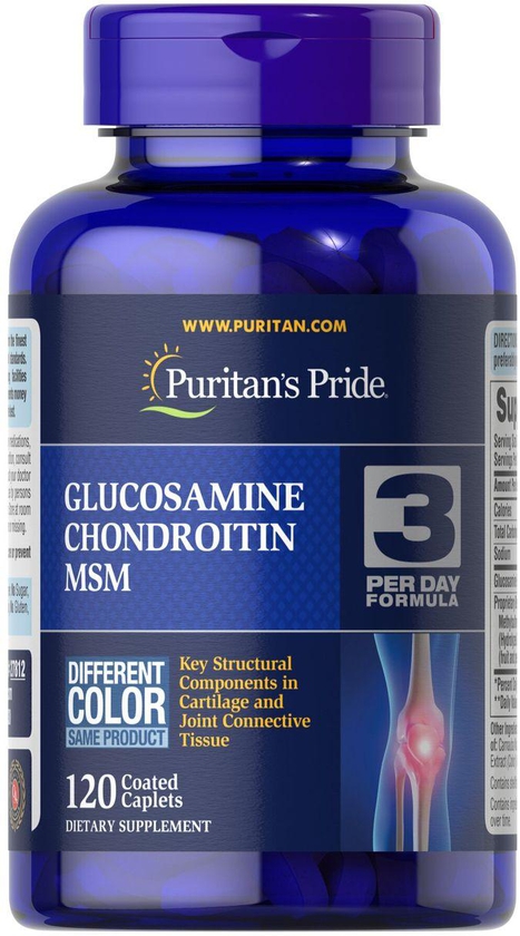 Puritan'S Pride Glucosamine, Chondroitin & MSM-3 Per Day Formula X120 Tabs