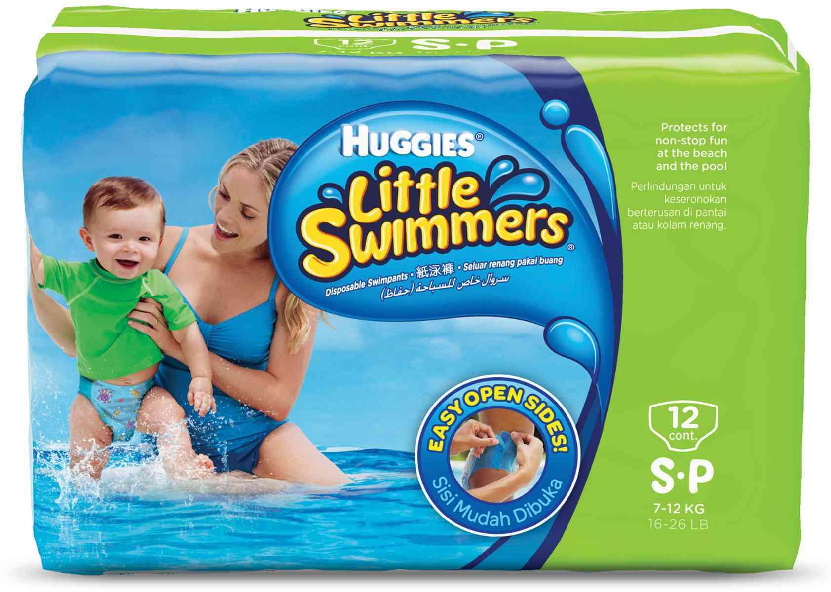 Huggies Little Swimmers Swimpants Small 7-12kg White 12 count