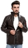 Trust Leather Zipped Jacket - Burnt Brown