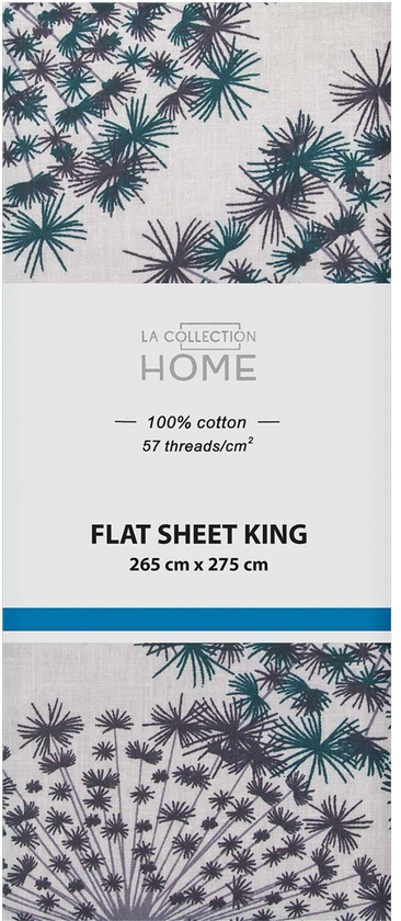 La collection bed sheet king 260x275cm soft green circle